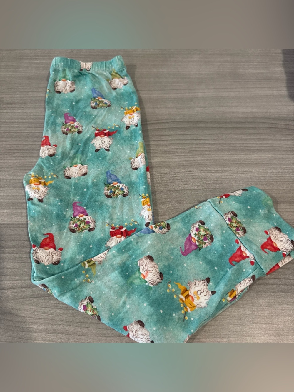 Posh Peanut Size 7T Gnome Santa Pajama Pants Unisex Bamboo Christmas Pjs Blue